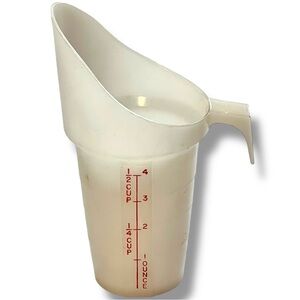 Merrymaid Plastics NO.163 Flour Scoop Measuring Cup 4 oz 1/2 Cup